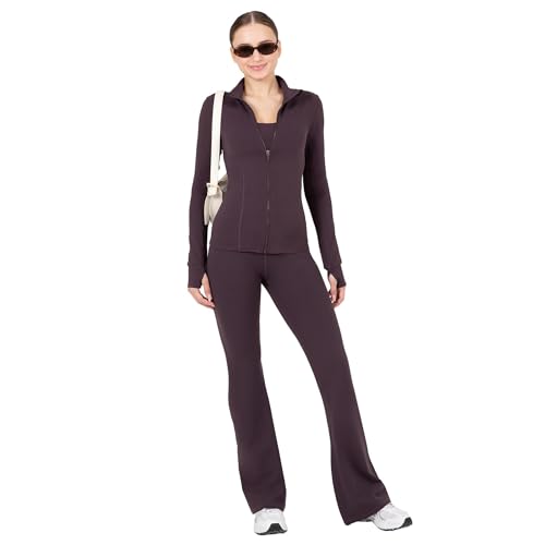 Image of YITTY Active Women's Ultraluxe Full Zip Jacket, Athleisure, 4-Way-Stretch, Thumbholes