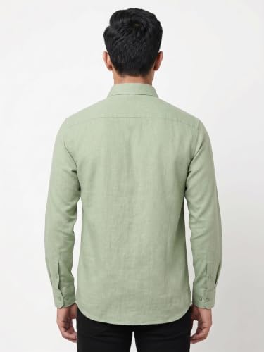 Image of Men's Regular Fit 100% Cotton Solid Casual Shirt