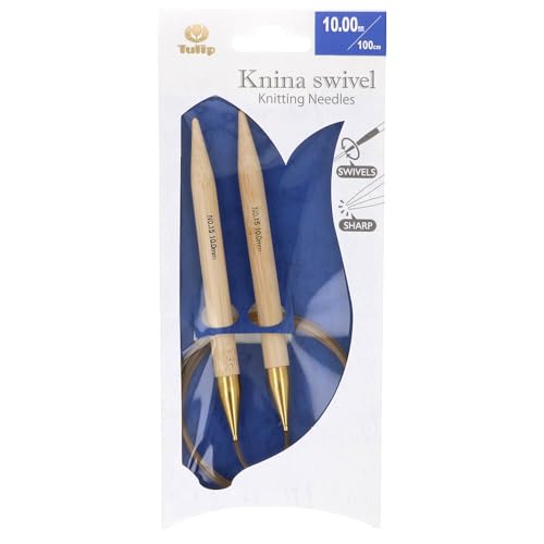 Aiguille circulaire Tulip Knina Swivel 100cm en taille 10mm pour tricot fluide