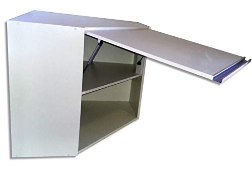 Armário Basculante 45 Graus Com Puxadores de Alumínio Em MDF Móveis Mariano