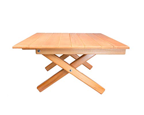 SHORT TABLE Simple Setup All-Purpose Use and Portability - Beach, Picnic, Camp, Floor,Original Slatted Table (Height 10”)