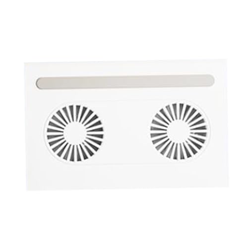 Base para Laptop Gatuida con Ventiladores Ajustable Blanca miniatura 1
