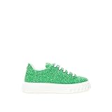 casadei soldes  Casadei Emerald Elegance Leather Baskets pour femme, vert, 42 EU