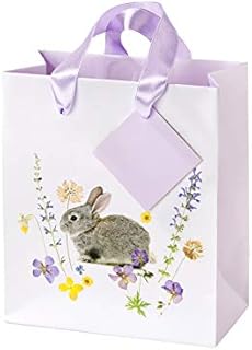 Talking Tables Truly Bunny Small Gift Bag with Ribbon Handles & Tag, Card, Multi-Colour