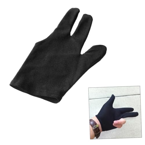 NAMOARLY 3-Finger Billiards Glove Snooker Glove Pool Accessory Style Flexible for Men Women