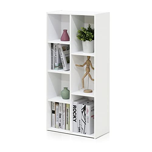 7-Cube Reversible Open Shelf Bookcase, White #TOP2