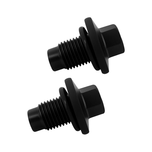 2-Pack Oil Pan Drain Plug Compatible with Jeep Wrangler 2001-2020, Replacement for 6506214AA, Fits 4.0L Engines, Replaces 090-115 090-938CD 65324 653116US 1013938 6507741AA 68094567AA