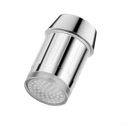 Honseadek Boquilla de agua luminosa con aireador LED sensible a la temperatura que cambia de color para grifo de lavabo de baño, funciona con agua, no requiere batería