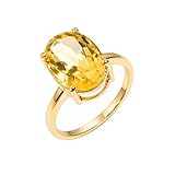 HIMALYA QUARTZ Anillo de citrino de corte ovalado en plata de ley 925, piedra preciosa de 10 x 14 mm, joyería hecha a mano, talla 3.0 de EE. UU, Piedra preciosa, Citrino