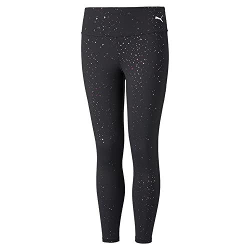 PUMA Mädchen Runtrain 7/8 AOP Leggings G Strumpfhose, Schwarz, 164