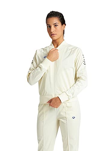 ARENAWomen's Icons Relax IV Team Jacket Full-Zip Track Jacket Regular Fit Side Pockets Retro Logo Sporty Athletic Coat