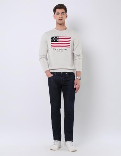 Image of U.s.Polo Association Men's Brand Patterned Knit Regular fit Sweater