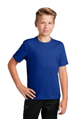 SPORT-TEK Youth PosiCharge RacerMesh Tee | Spring & Summer T-Shirt for Kids, Athletic Fit Clothing for Active Boys & Girls