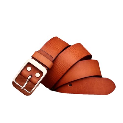 3.8Cm Cowhide Stainless Steel Needle Buckle Casual Jeans Leather Belt Men Strap