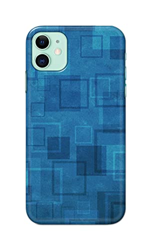 Image of Printed Hard Back Cover Case for Apple iPhone 11 Back Cover (Plain Azure Blue) -702