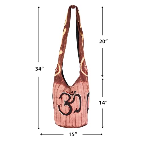 Image of Mandala Crafts Hippie Bag, Large Boho Hobo Purse for Women, Crossbody Shoulder Sling Bags for Indie Style Bohemian Accessory