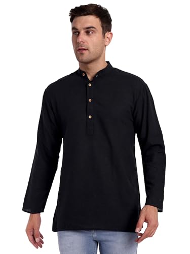 Image of Amazon Brand - Anarva Men's Cotton Short Kurta Regular Fit