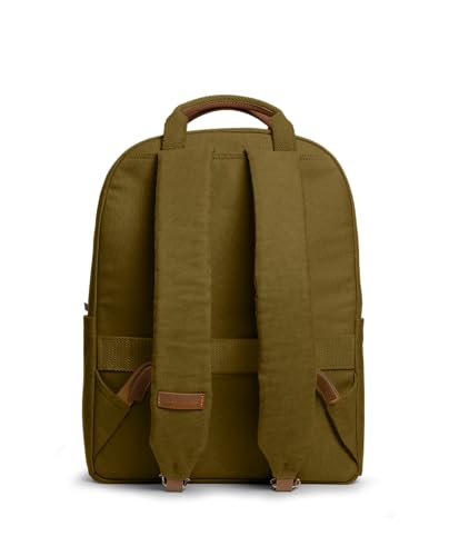 Image of DailyObjects Field Daypack Casual backpack fits upto 14 inch inch laptop with Luggage Sleeve| Unisex Travel Backpack | Made of Durable Canvas Material | Zippered Compartments with Pockets