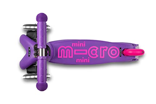 Image of Micro Kickboard | Mini LED Kids Scooter for Ages 2-5 | Children up to 110 lbs | 3 Wheel Lean-to-Steer Design | Adjustable T Bar | Smooth Ride, Motion Activated PU LED Wheels | Swiss Design