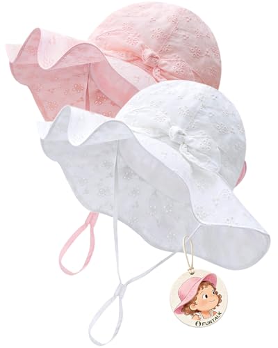 Image of FURTALK Baby Sun Hat Toddler Beach Hats with UPF 50+ Sun Protection Wide Brim Girls Bucket Hat