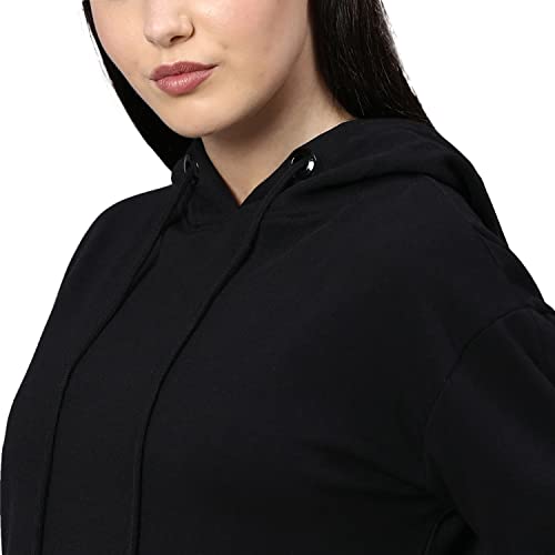 Image of Campus Sutra Cotton Women Hooded Sweatshirt
