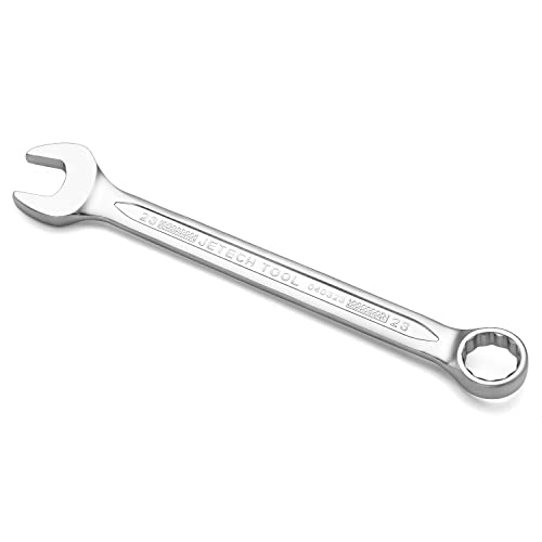 Image of Jetech 23mm Combination Wrench - Industrial Grade, Chrome Vanadium Steel, Sand Blasted Finish, 12-Point Design, 15-Degree Offset, Forged, Heat-Treated, Metric