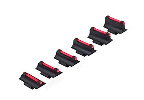 Toni system mirini per carabina, Fibra Ottica Rosso Altezza da 7mm a 12mm (Standard, 12 mm)