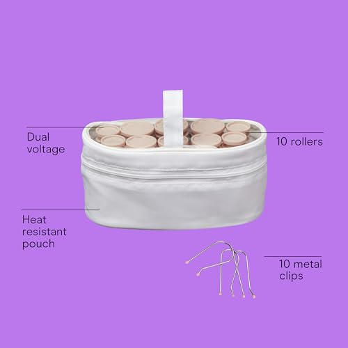 Conair Instant Heat Compact Hot Rollers for Long, Medium, and All Hair - Hair Curler - Hair Roller Clips Included - 1 1/4-inch, 1-inch, and 3/4-inch Rollers - image 2