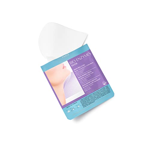 Talika Bio Enzymes Mask Neck - Smoothing Anti-Aging Neck Mask - Biocellulose Moisturising Neck Mask - Second Skin Effect Beauty Sheet Mask - 12g