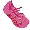 SELENE INFANTIL Meia Sapatilha com Viés e Antiderrapante Atoalhada Meninas, Rosa, 25-28