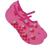 SELENE INFANTIL Meia Sapatilha com Viés e Antiderrapante Atoalhada Meninas, Rosa, 25-28