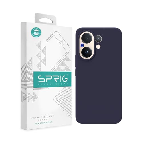Image of SPRIG Compatible with Vivo V60 Premium SilkTone Back Cover Drop Tested Shock Proof Mobile Case for Men, Women, Boys and Girls with Camera Protection (Midnight Blue)