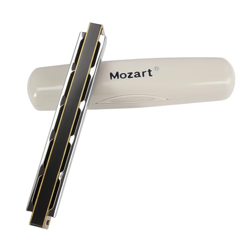 Image of Mozart Harmonica Mouth Organ, 24 Holes 48 Tones Key of C, Professional Tremolo Harmonica for Adults & Beginners, Musical Instrument for Blues, Folk, Rock, Jazz