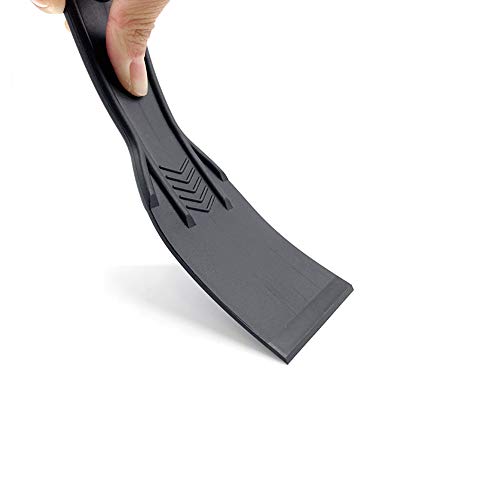 KiKiHong 6 stuks spatel kunststof flexibele spatel set spatelmes schraper gereedschap voor behang, muur, zwart (1,5/2/3/4/6/8 inch) - Afbeelding 6