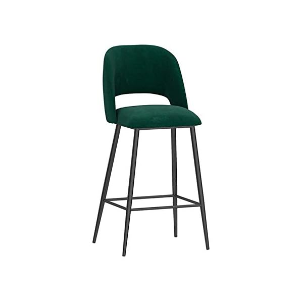Patchwork Chairs Stools Barstools Modern Bar Stools Velvet Padded Seat With Backrest Footrest Makeup Living Room High Chair Supported For Breakfast Bar,Counter,Kitchen And Home 75Cm - Image 6