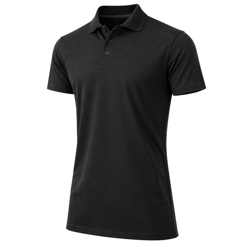 Galaxy by Harvic Mens Polo Pique Shirt Black at Amazon Men's