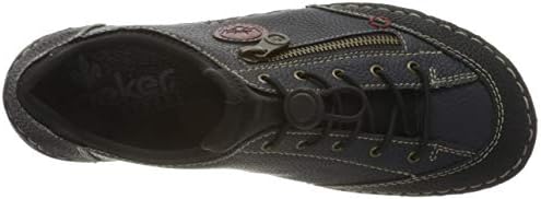 Rieker Women's Loafers, Blue (Schwarz/Pazifik/Wine/Schwarz 00), 8 | Image 4