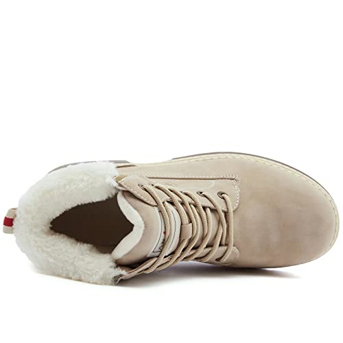 ANJOUFEMME Wanderschuhe als Winterschuhe für Damen, Wasserdichte & Warme Winterstiefel für Outdoor, Trekking & Winterwandern