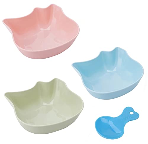 Lot de 3 gamelles surélevées multi-usages en plastique pour chat et chien de petite taille