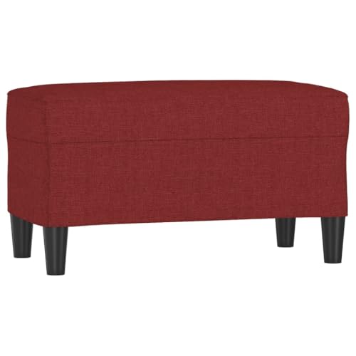 Tomostar Banc Bout de Lit, Banc Banquette Rouge Bordeaux 70x35x41 cm Tissu