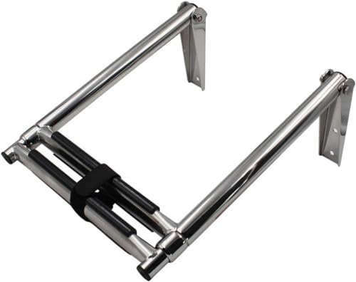 Escalera extensible de acero inoxidable para piscina marina 2 peldaños