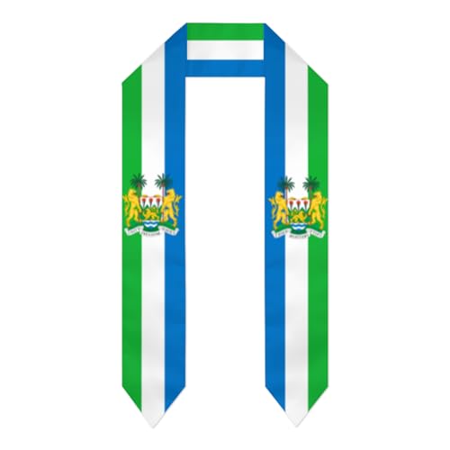 Sierra Leone Sierra Leonean flag College Graduation Stole Double Sided Shawl Class of Graduates Thickened Sash Scarf for Honor Commencement and High School