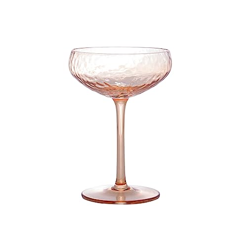 Conjunto 2 Taças de Cristal Coupe Martelado Petra Âmbar - Lyor