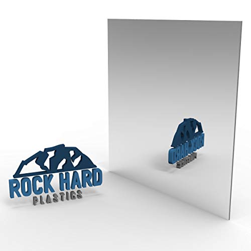Rock Hard Plastics - 12" x 12" Mirrored Acrylic Lucite Plexiglass Sheet