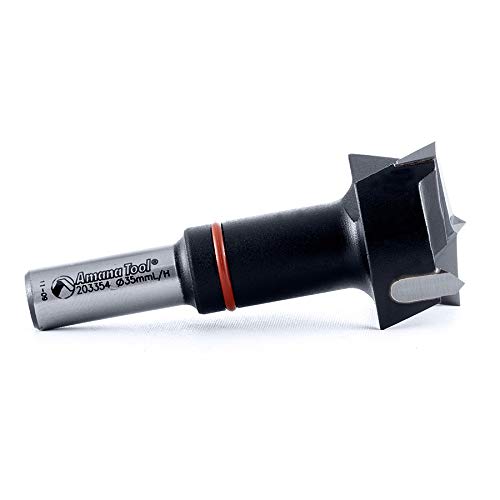 Amana Tool - 203354 Carbide Tipped Hinge Boring Bit L/H 35mm Dia x 70mm Long x 10mm Shank