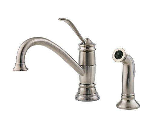 Pfister LF0344ALS Brookwood 1-Handle Kitchen Faucet with Side Spray, Stainless Steel, 1.8 gpm Pfister LF0344ALS Brookwood 1-Handle Kitchen Faucet with Side Spray, Stainless Steel, 1.8 gpm