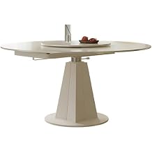 Dining Table Cream Style Dining Table Living Room Home Nordic Retractable Rotating Dining Table Multi-Functional Round Slate Dining Table Table for Dining RoomM130 * 85 * 75cm