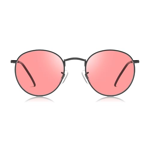 Image of Fluorescent-41 Pink Tinted Blue Light Blocking Glasses for Migraine, Light Sensitivity, Photophobia JF5002