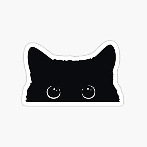 Stickers Cute Black Cat - Cat Sticker Decals - Waterproof Vinyl Decals for Cars, Laptops, Walls & More - Made in USA