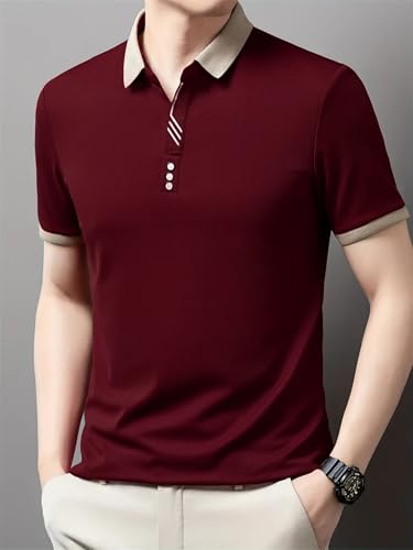 Lymio Polo T Shirt for Men || T Shirt for Man || Collar T Shirt Style Men (Packs Also Available) (Polo-55-58)